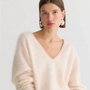 J Crew Brushed Cashmere Relaxed Sweater - Size Small